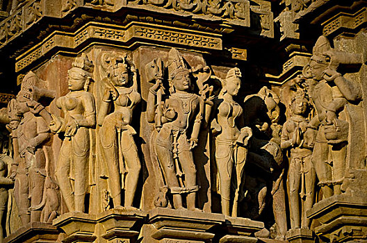 庙宇,克久拉霍,多,纪念碑,世界遗产,中央邦,印度,亚洲