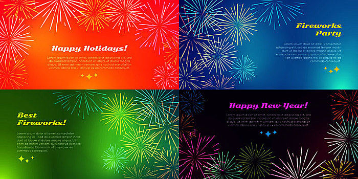 快乐假日,最好,烟花,聚会,新年快乐,行礼,节日,矢量,插画,生日庆贺,婚礼,圣诞,背景,旗帜,风格,新年