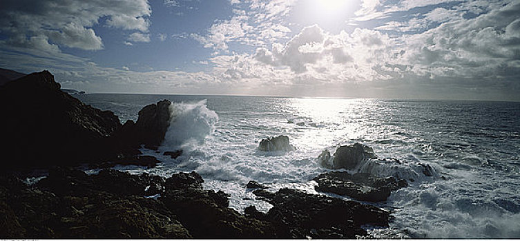 岩岬,大,海岸,加利福尼亚,美国