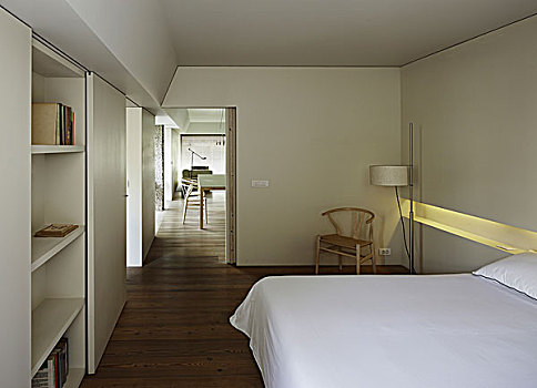 现代,卧室,加泰罗尼亚,阁楼,公寓,巴塞罗那,西班牙