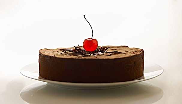 巧克力蛋糕,装饰,糖渍,樱桃