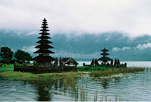 塔,黎明,巴厘岛,印度尼西亚