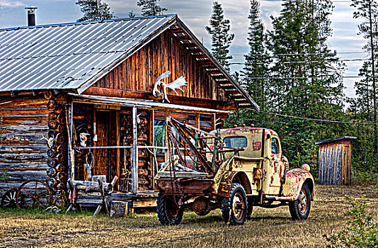 一个,拖车,不列颠哥伦比亚省,加拿大