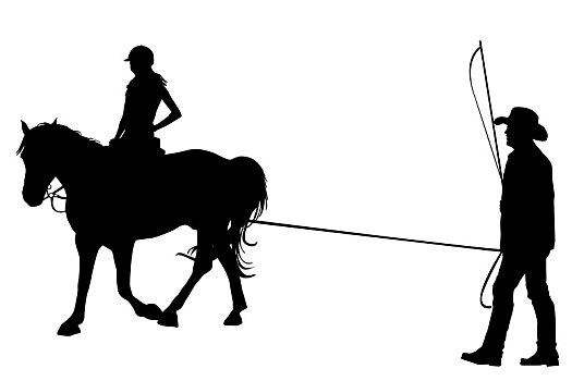 女孩,骑,马,训练