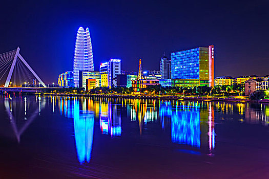 寧波三江口城市夜景
