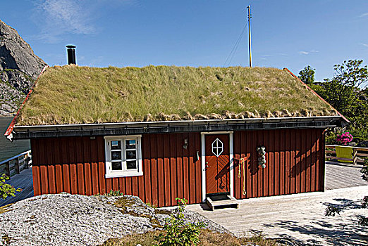 挪威,罗浮敦群岛,房子