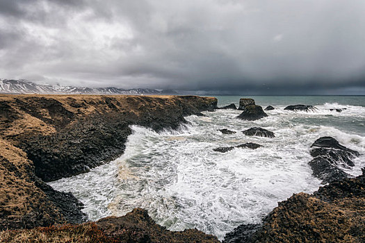 海景,西部,冰岛
