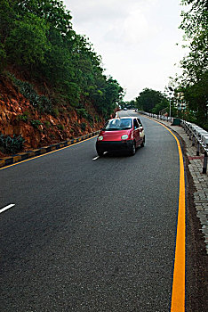 汽车,途中,山,安得拉邦,印度