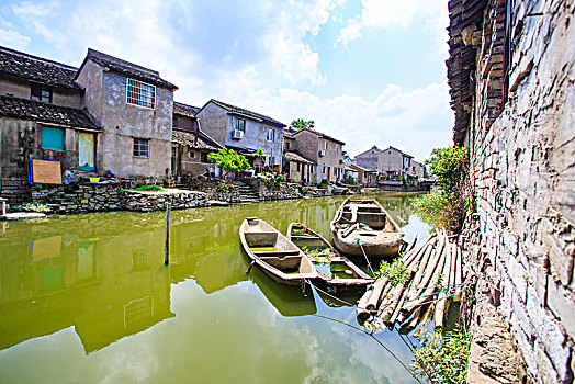 石桥村,村庄,小河,水环境治理,五水共治,老房子