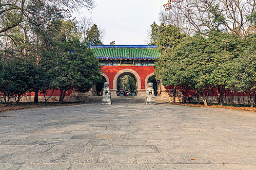 南京灵谷景区灵谷寺山门古建筑