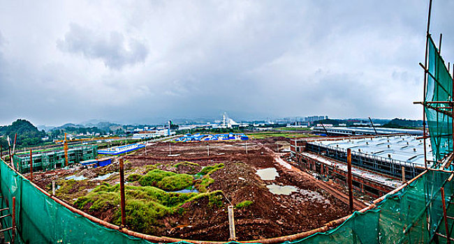 房屋建筑施工工地现场