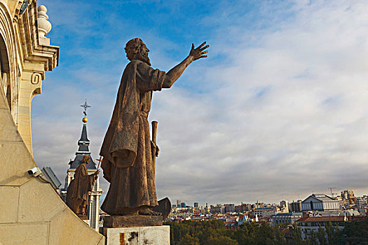 圣母教堂,雕塑,门徒,圆顶,马德里,西班牙