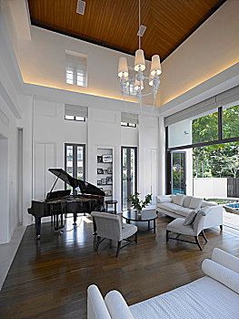 大钢琴,客厅,私人住宅,新加坡