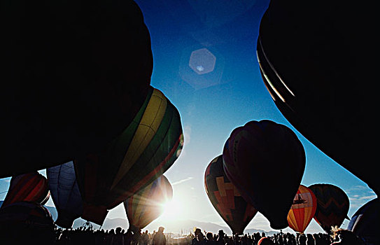热气球,节日,阿布奎基,新墨西哥,美国