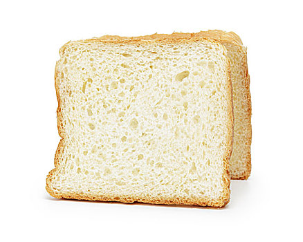 两个,切片,烤面包,隔绝,白色背景,背景