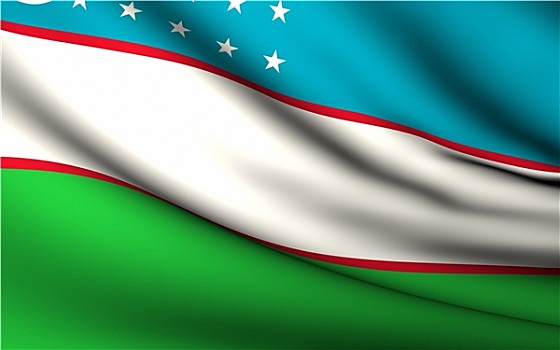 飞,旗帜,乌兹别克斯坦