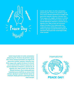 国际,平和,白天,海报,矢量,插画,九月,图像,手势,地球,橄榄枝