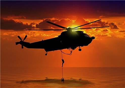 救助,直升飞机,海上