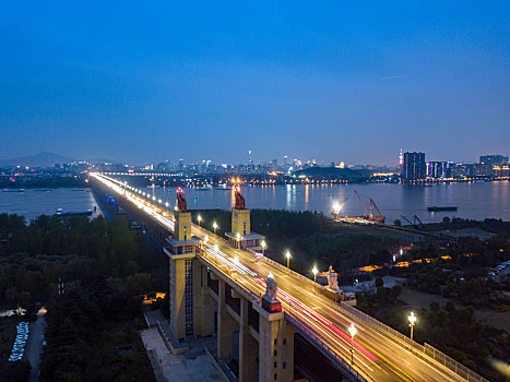 南京长江大桥夜景