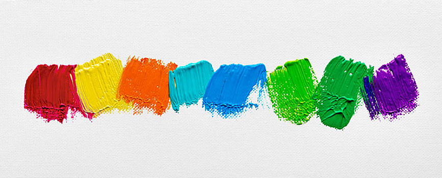 多种颜色的油画笔触