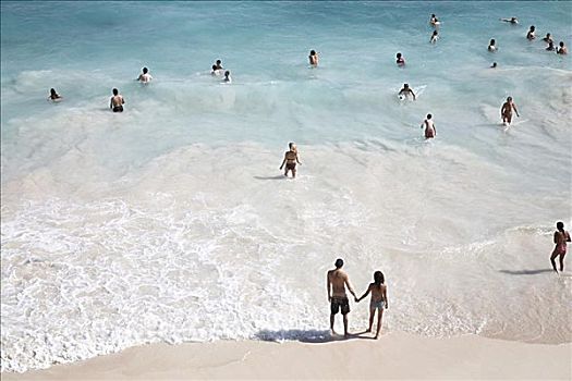 人,海滩,尤卡坦半岛,墨西哥