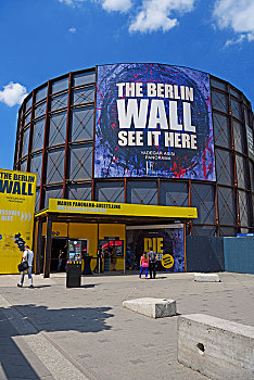 展厅,全景,墙壁,查理检查站,柏林,德国,欧洲