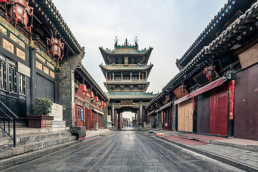 中国山西省平遥古城世界文化遗产明清老街