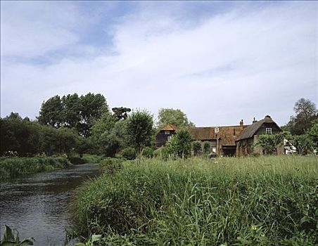 住宅,河