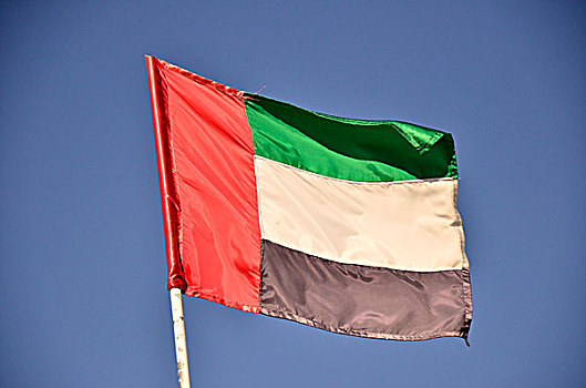旗帜,阿联酋,阿布扎比,阿拉伯半岛,亚洲