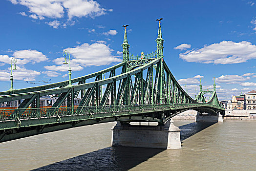 自由,桥,上方,多瑙河,布达佩斯,匈牙利,欧洲