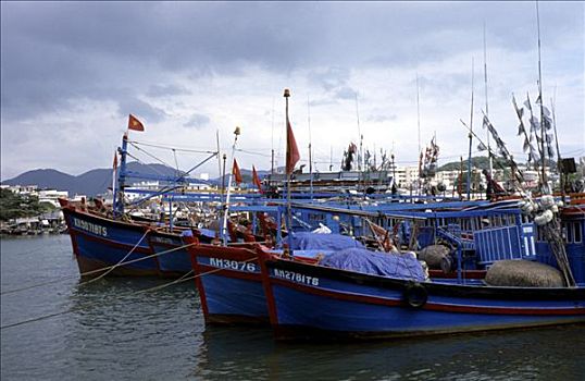 渔船,湾,靠近,芽庄,越南,亚洲