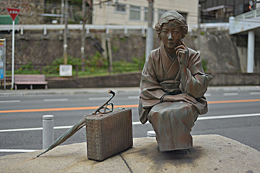 斑点,雕塑,广岛,日本
