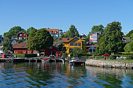 城市,瓦克斯霍尔姆,斯德哥尔摩群岛,靠近,斯德哥尔摩,瑞典,欧洲