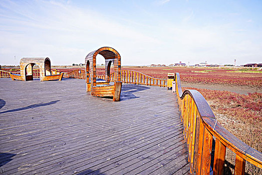 红海滩,渤海湾