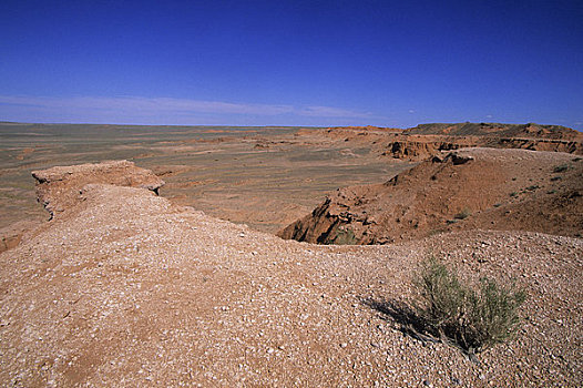 蒙古,靠近,戈壁沙漠,悬崖,恐龙,化石,场所