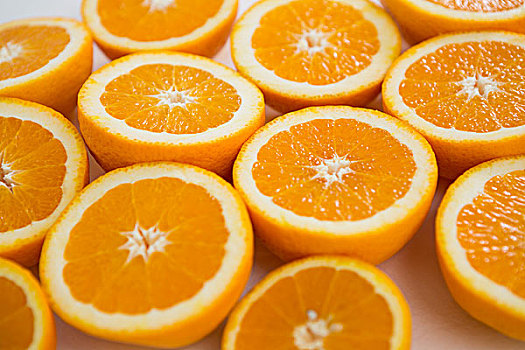 平分,橘子,白色背景,背景,特写