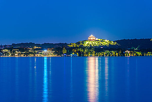 中国杭州西湖夜景醉游人