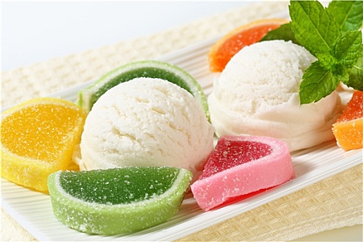 冰淇淋,胶冻,糖果