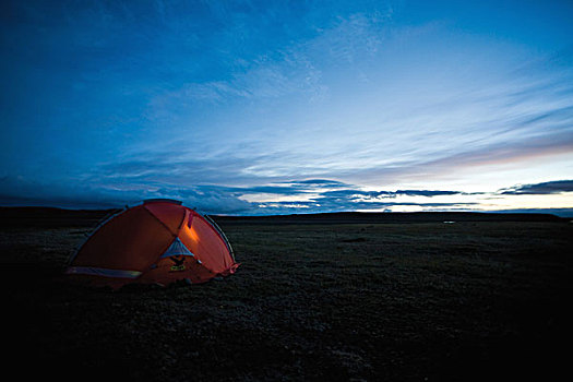 帐蓬,黎明,冰岛