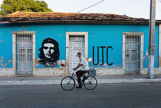 古巴,特立尼达,世界遗产,房子,头像,切-格瓦拉