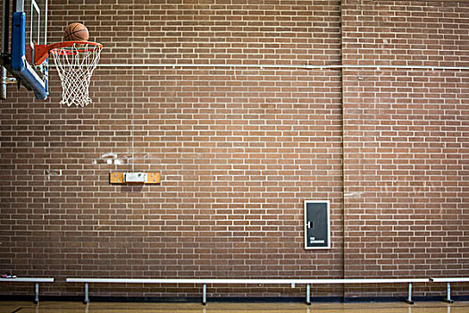 篮球,落下,篮网