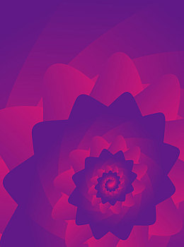 紫色粉色渐变螺旋状,抽象花瓣海报背景