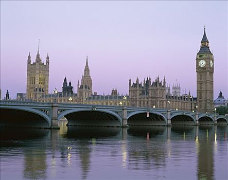 威斯敏斯特,议会大厦,大本钟,伦敦,英格兰