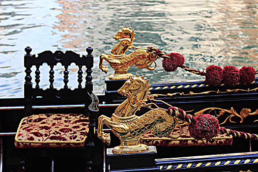 椅子,黄铜,装饰,小船,圣马科,威尼斯,威尼托,意大利,欧洲