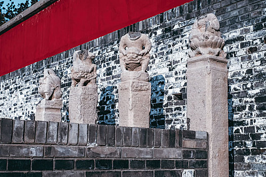 北京北海万佛楼遗址雕像