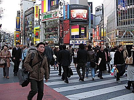 街景,涩谷,东京,日本