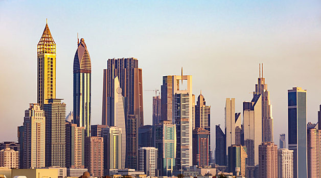 迪拜,天际线,阿联酋