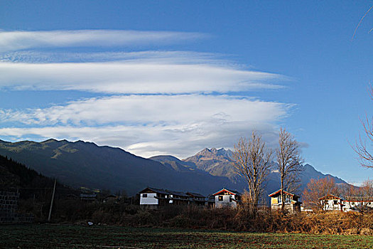 云南丽江玉龙雪山,白沙乡,民居