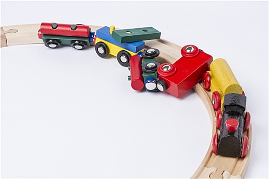 碰撞,木制玩具,列车