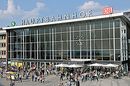 车站,前院,科隆,枢纽站,北莱茵-威斯特伐利亚,德国,欧洲